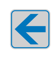 Targhetta adesiva - pittogramma Freccia - 8,2 x 8,2 cm - Cartelli Segnalatori