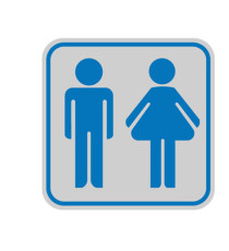 Targhetta adesiva - pittogramma Toilette uomo/donna - 8,2 x 8,2 cm - Cartelli Segnalatori Targhetta adesiva - pittogramma Toilette uomo/donna - 8,2 x 8,2 cm - Cartelli Segnalatori