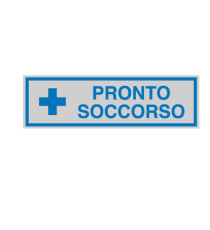 Targhetta adesiva - PRONTO SOCCORSO - 16,5 x 5 cm - Cartelli Segnalatori
