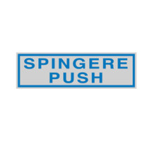 Targhetta adesiva - SPINGERE PUSH - 16,5 x 5 cm - Cartelli Segnalatori Targhetta adesiva - SPINGERE PUSH - 16,5 x 5 cm - Cartelli Segnalatori