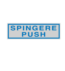 Targhetta adesiva - SPINGERE PUSH - 16,5 x 5 cm - Cartelli Segnalatori Targhetta adesiva - SPINGERE PUSH - 16,5 x 5 cm - Cartelli Segnalatori