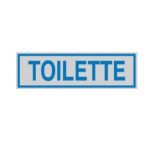 Targhetta adesiva - TOILETTE - 16,5 x 5 cm - Cartelli Segnalatori