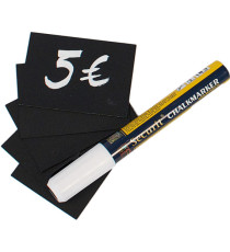 Targhette - 5,2 x 7,4 cm (A8) - nero - Securit - set 20 pezzi