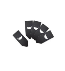 Targhette per bottiglia - 6,5 x 16 cm - nero - Securit - set 10 pezzi Targhette per bottiglia - 6,5 x 16 cm - nero - Securit - set 10 pezzi