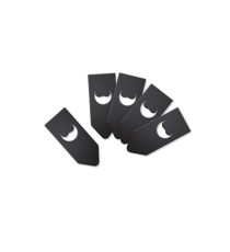 Targhette per bottiglia - 6,5 x 16 cm - nero - Securit - set 10 pezzi Targhette per bottiglia - 6,5 x 16 cm - nero - Securit - set 10 pezzi