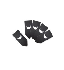 Targhette per bottiglia - 6,5 x 16 cm - nero - Securit - set 10 pezzi Targhette per bottiglia - 6,5 x 16 cm - nero - Securit - set 10 pezzi