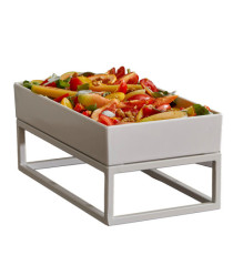 Stand buffet GN 1/3 - 32,5 x 17,6 x 16 cm - metallo -  bianco - Leone