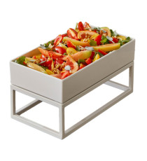 Stand buffet GN 2/4 - 53 x 16,5 x 16 cm - metallo - bianco - Leone Stand buffet GN 2/4 - 53 x 16,5 x 16 cm - metallo - bianco - Leone