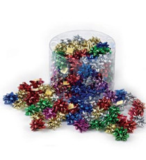 Stelle di nastro metal 6870 - 5 mm - diam. 2,5 cm - colori assortiti - Brizzolari - conf. 100 pezzi