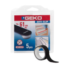 Striscia adesiva antiscivolo ANTISLIP - 1,9 x 61 cm - nero - Geko - conf. 5 pezzi Striscia adesiva antiscivolo ANTISLIP - 1,9 x 61 cm - nero - Geko - conf. 5 pezzi