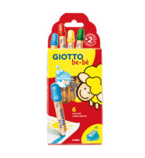 Supermatitoni - diametro mina 7 mm - lavabili - colori assortiti - con temperino - Giotto - astuccio 6 pezzi Supermatitoni - diametro mina 7 mm - lavabili - colori assortiti - con temperino - Giotto - astuccio 6 pezzi