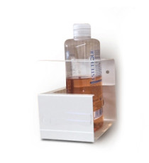 Supporto da parete porta dispenser da 500ml - max Ø 80mm - Metalplus Supporto da parete porta dispenser da 500ml - max Ø 80mm - Metalplus