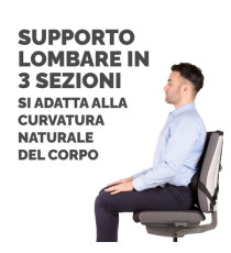 Supporto lombare ergonomico - 38x37x5 cm -  nero - Fellowes Supporto lombare ergonomico - 38x37x5 cm -  nero - Fellowes