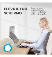 Supporto notebook Clarity - 35x27x13,4-20,4cm - Fellowes Supporto notebook Clarity - 35x27x13,4-20,4cm - Fellowes