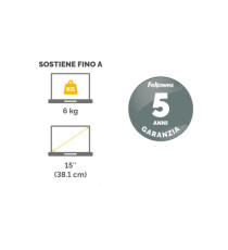 Supporto notebook Clarity - 35x27x13,4-20,4cm - Fellowes Supporto notebook Clarity - 35x27x13,4-20,4cm - Fellowes