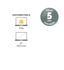 Supporto notebook I-Spire - nero - Fellowes Supporto notebook I-Spire - nero - Fellowes