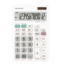 Sharp - Calcolatrice da Tavolo EL-334W - con cavalletto - 12 cifre - EL-334W