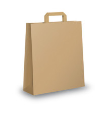 Shopper - maniglie piattina - 22 x 10 x 29 cm - carta kraft - avana - Mainetti Bags - conf. 350 pezzi