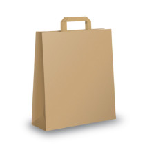 Shopper - maniglie piattina - 22 x 10 x 29 cm - carta kraft - avana - Mainetti Bags - conf. 350 pezzi