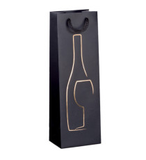 Shopper portabottiglie - con manici in corda - 12 x 37 x 9 cm - nero - Rex Sadoch Shopper portabottiglie - con manici in corda - 12 x 37 x 9 cm - nero - Rex Sadoch