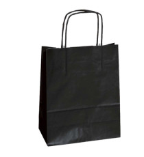 Shopper Twisted - maniglie cordino - 45  x 15 x 50 cm - carta kraft - nero - Mainetti Bags - conf. 25 pezzi Shopper Twisted - maniglie cordino - 45  x 15 x 50 cm - carta kraft - nero - Mainetti Bags - conf. 25 pezzi