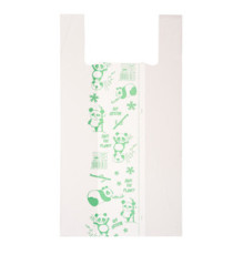 Shoppers Maxi - 30 x 60 cm - mater-bi - bianco - scatola 500 pezzi