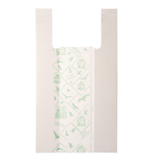Shoppers Midi - 28 x 50 cm - mater-bi - bianco - scatola 500 pezzi