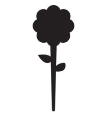 Silhouette Tags - formato fiore - 15 x 25 cm - nero - Securit - set 5 pezzi Silhouette Tags - formato fiore - 15 x 25 cm - nero - Securit - set 5 pezzi