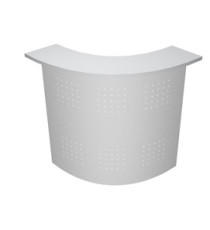 Sopralzo angolare reception Easy - 90 gradi - 96,5 x 96,5 x 115 cm - grigio/metallo