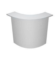 Sopralzo angolare reception Easy - 90 gradi - 96,5 x 96,5 x 115 cm - grigio/metallo