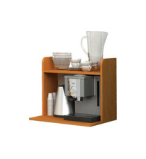 Sopralzo angolo Ristoro - punto caffè - 59,8 x 24 x 50 cm - bianco/noce chiaro