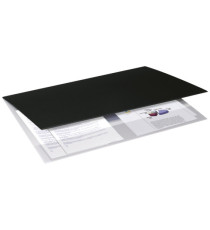 Sottomano Soft - doppio con tasca interna trasparente - 49 x 34,5 cm - plastica - nero - Arda Sottomano Soft - doppio con tasca interna trasparente - 49 x 34,5 cm - plastica - nero - Arda