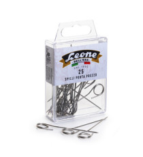 Spilli portaprezzi - inox - Leone - conf. 25 pezzi