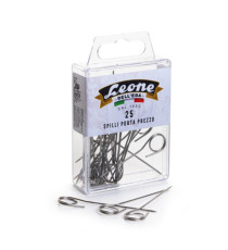 Spilli portaprezzi - inox - Leone - conf. 25 pezzi