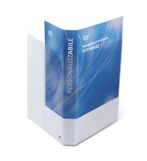 Raccoglitore personalizzabile Fly - 4 anelli a D 17 mm - dorso 5,5 cm - 22 x 30 cm - bianco - Sei Rota