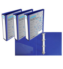 Raccoglitore personalizzabile KingShow - 22 x 30 cm - 4 anelli a D 50 mm - dorso 6 cm - blu - Starline
