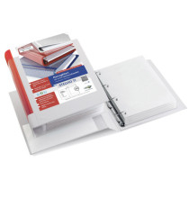 Raccoglitore personalizzabile Stelvio TI - 22 x 30 cm - 4 anelli a D 17 mm - dorso 3 cm - bianco - Sei Rota