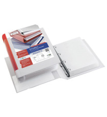 Raccoglitore personalizzabile Stelvio TI - 4 anelli a D 50 mm - dorso 7,5 cm - 22x30 cm - rosso - Sei Rota