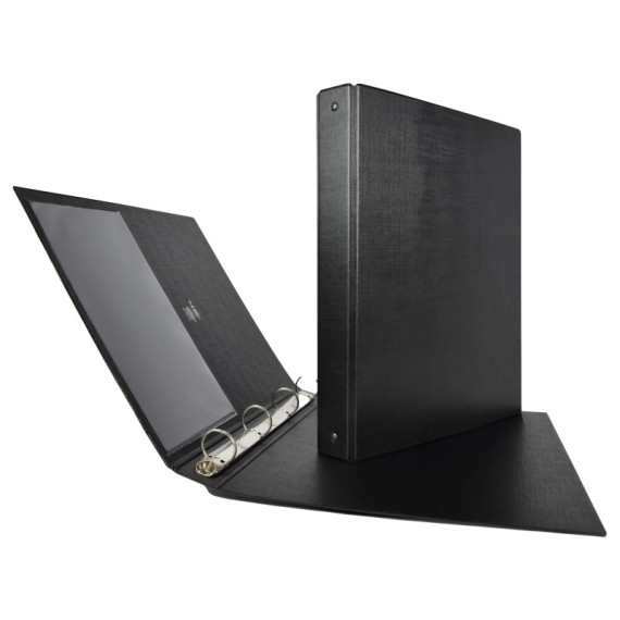 Raccoglitore Stelvio - 4 anelli a R 16 mm - dorso 2,5 cm - 22x30 cm - nero - Sei Rota Raccoglitore Stelvio - 4 anelli a R 16 mm - dorso 2,5 cm - 22x30 cm - nero - Sei Rota