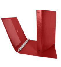 Raccoglitore Stelvio - 22 x 30 cm - 4 anelli a R 25 mm - dorso 3 cm - rosso - Sei Rota