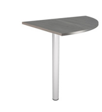 Raccordo angolare 90° per scrivanie Easy - 80 x 80 cm - frassino toscano/grigio alluminio Raccordo angolare 90° per scrivanie Easy - 80 x 80 cm - frassino toscano/grigio alluminio