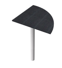 Raccordo angolare 90° per scrivanie Easy - 80 x 80 cm - nero venato/grigio alluminio Raccordo angolare 90° per scrivanie Easy - 80 x 80 cm - nero venato/grigio alluminio