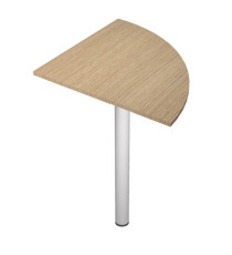 Raccordo angolare 90° per scrivanie Easy - 80 x 80 cm - rovere/grigio alluminio Raccordo angolare 90° per scrivanie Easy - 80 x 80 cm - rovere/grigio alluminio