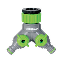 Raccordo rubinetto - 2 uscite regolabili - Verdemax