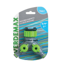 Raccordo rubinetto - 2 uscite regolabili - Verdemax