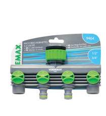 Raccordo rubinetto - 4 uscite - Verdemax