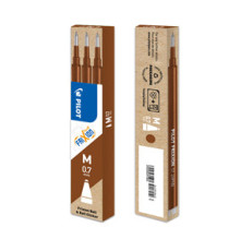 Refill a sfera Frixionball - punta 0,7mm - marrone - Pilot - conf. 3 pezzi