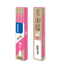Refill a sfera Frixionball - punta 0,7mm - rosa - Pilot - conf. 3 pezzi