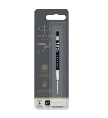 Refill sfera  QuinkGel - punta media - metallo - nero - Parker