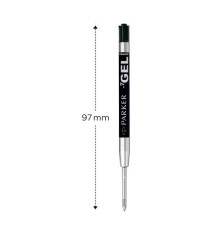 Refill sfera  QuinkGel - punta media - metallo - nero - Parker